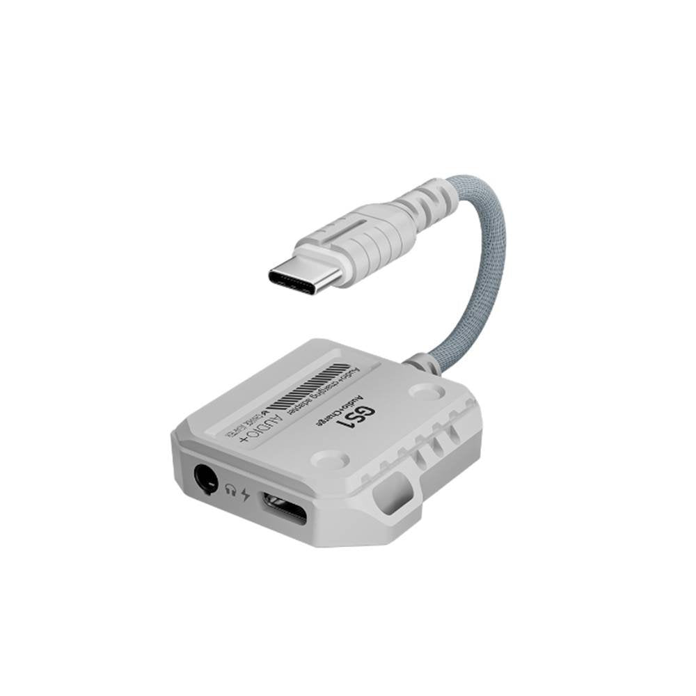 Plextone GS1 2-in-1 Type-C Gaming Adapter – 60W Fast Charge with Audio & Mic Support