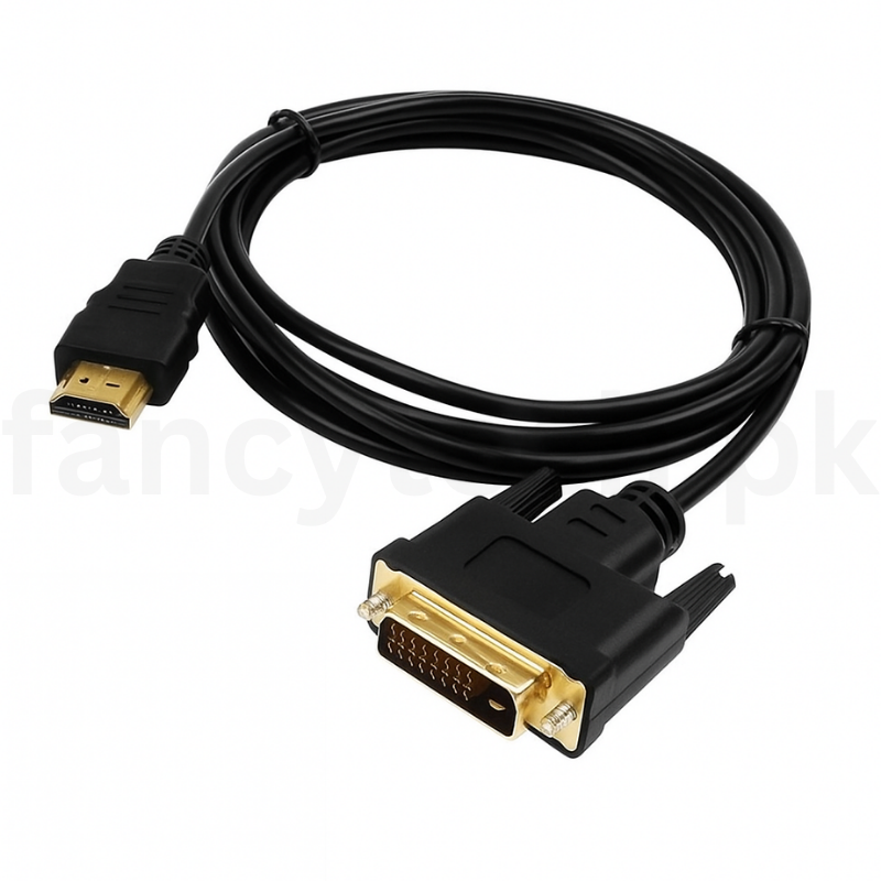 SpeedX 1.5M HDMI Male to DVI Male Cable – 1080p Full HD, Gold-Plated for Gaming, PC, Monitor, TV