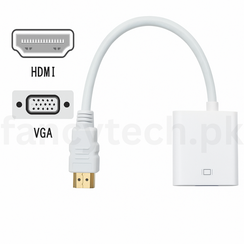 SpeedX HDMI to VGA Converter – 1080p, Uni-Directional, Plug-and-Play for Laptop, Monitor, Projector