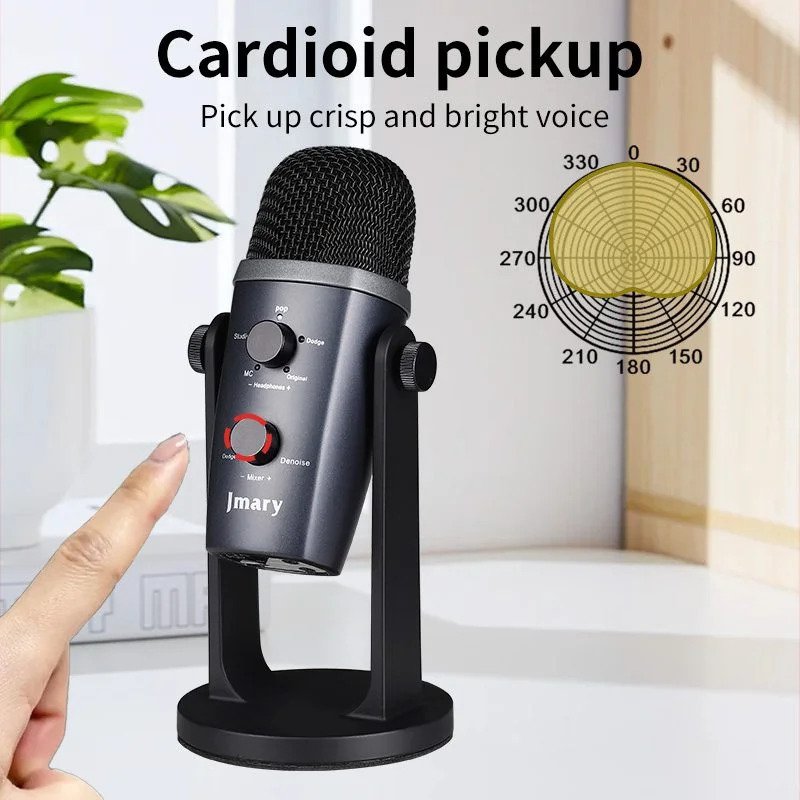Jmary MC-PW10 Professional USB Microphone – Studio Quality for Podcasting, Streaming & Recording