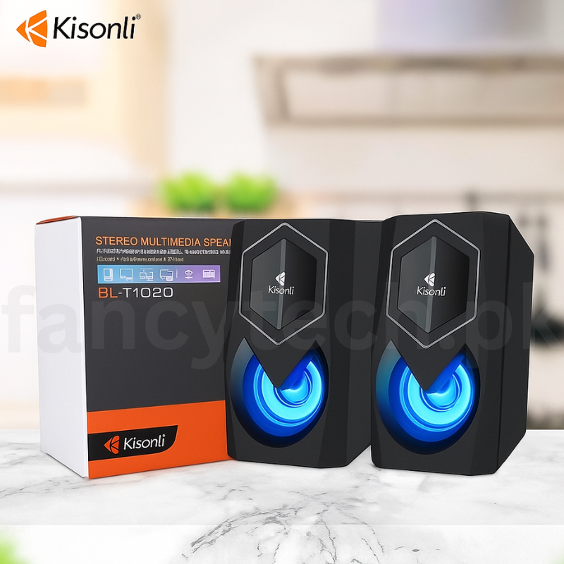 Kisonli L-1020 Portable Wired Music Speaker – USB Powered, Clear Sound, Stylish Design