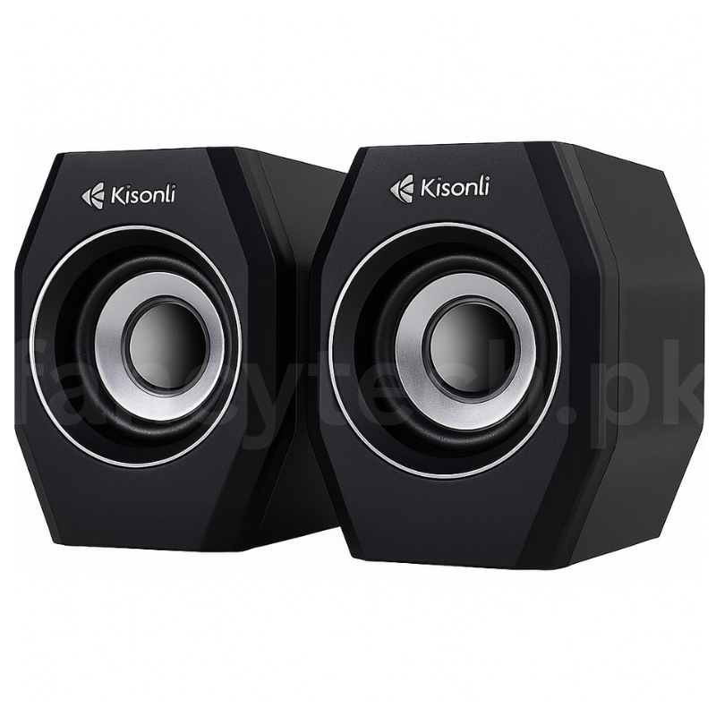 Kisonli A-101S Compact 2.0 USB Stereo Speakers – Ideal for Laptops & Desktops