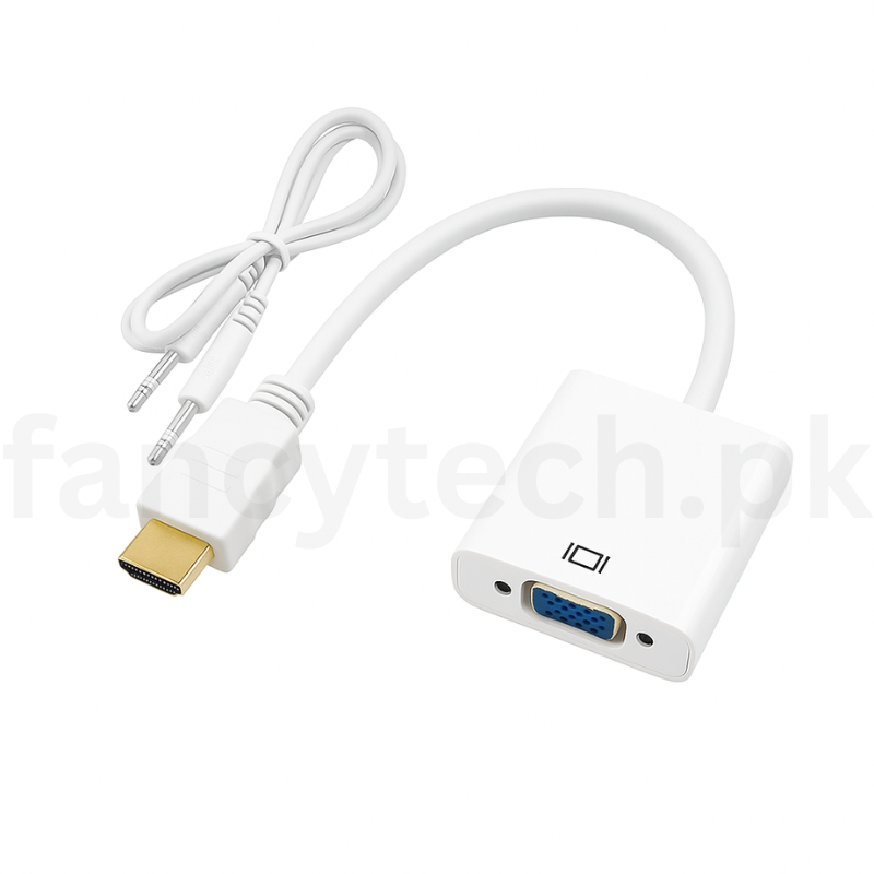 SpeedX HDMI to VGA Adapter with 3.5mm Audio – 1080p, Plug-and-Play for Laptop, Projector, LCD .