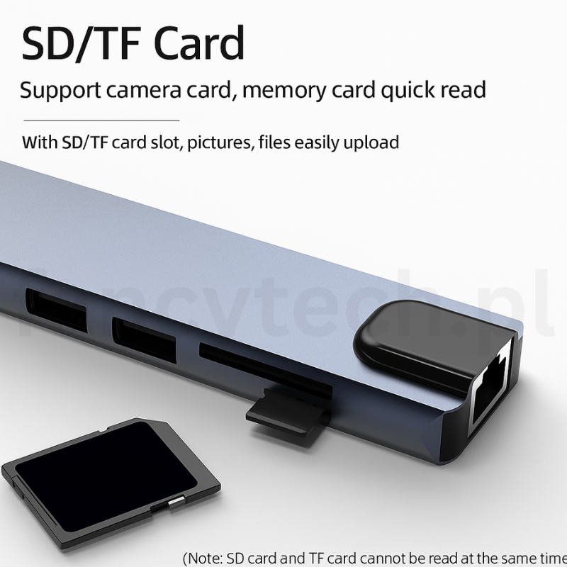 SpeedX 10-in-1 USB-C Hub Adapter: 4K HDMI, 100W PD, Gigabit Ethernet, SD/TF, USB 3.0