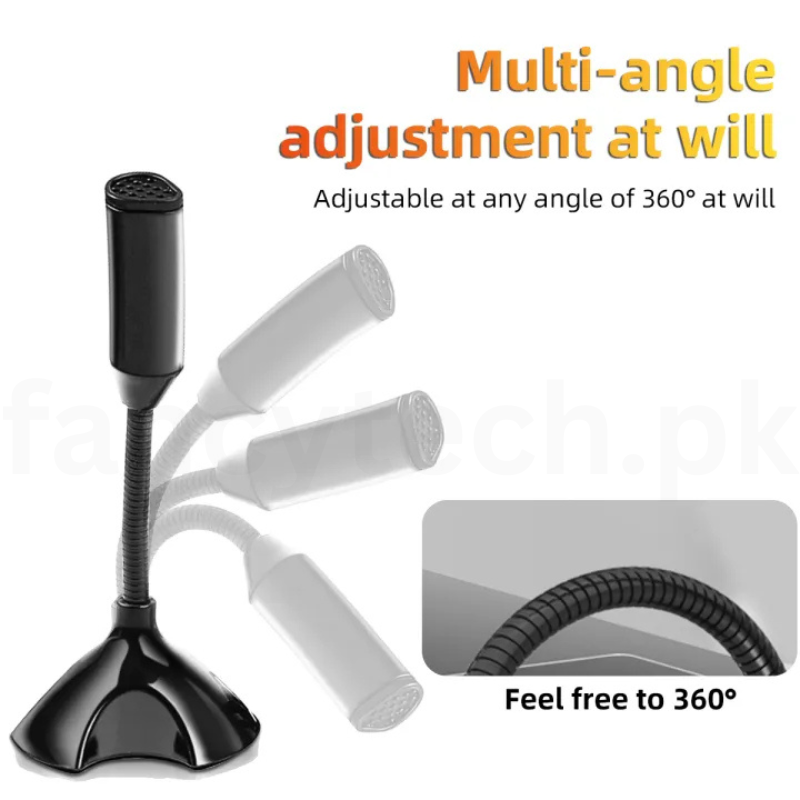 Mini USB Computer Microphone for PC & Laptop – Plug-and-Play Recording Mic for Streaming, Voice Chat