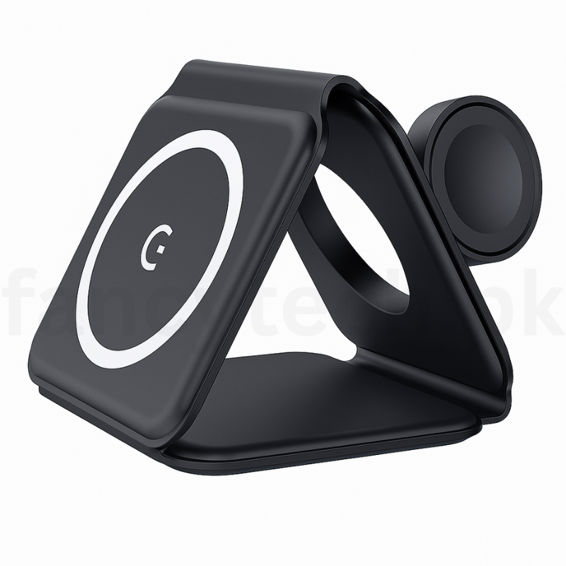 3-in-1 Foldable Magnetic Wireless Charger – Fast Charging for Phone, Watch & Earbuds