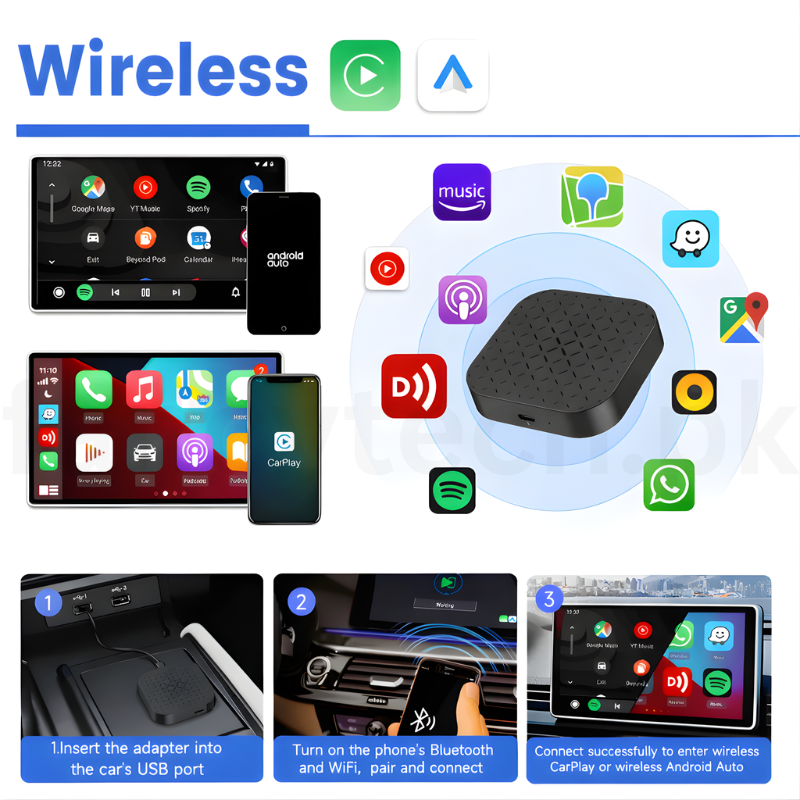 Carlinkit Wireless CarPlay AI Box Android 11 – Netflix YouTube Streaming
