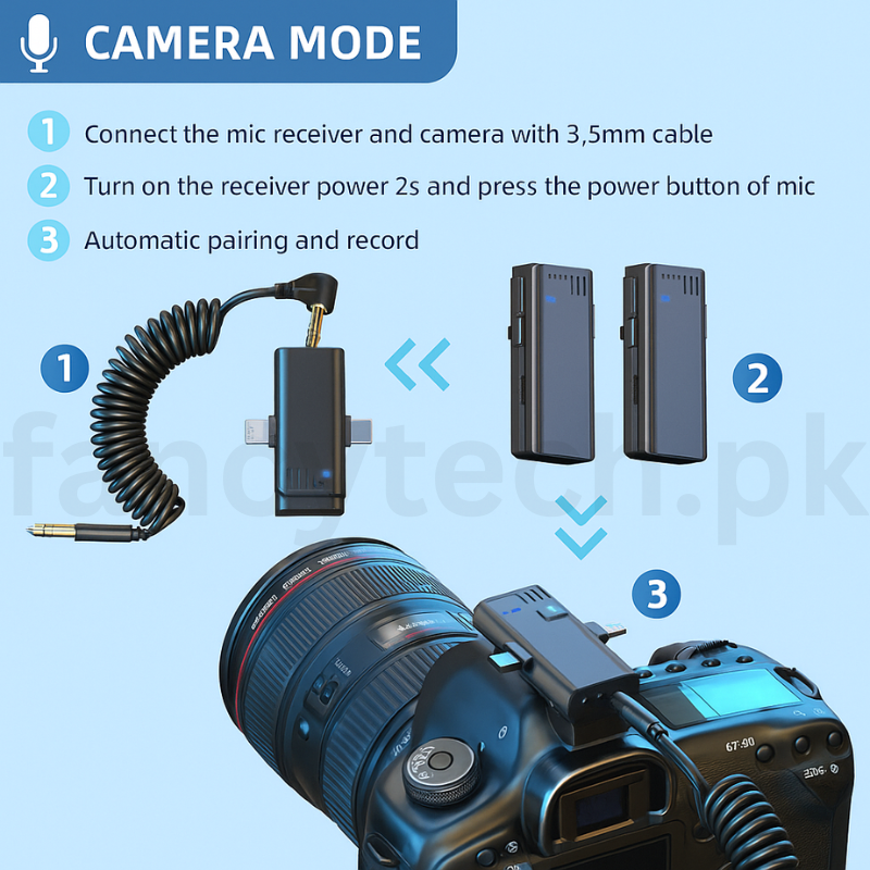 Jmary MW-16 2.4G Wireless Mic, 20m Range, Noise Cancelling, Rechargeable Case