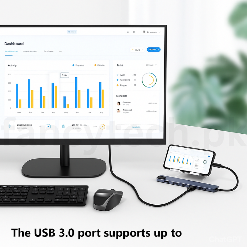 SpeedX 10-in-1 USB-C Hub Adapter: 4K HDMI, 100W PD, Gigabit Ethernet, SD/TF, USB 3.0
