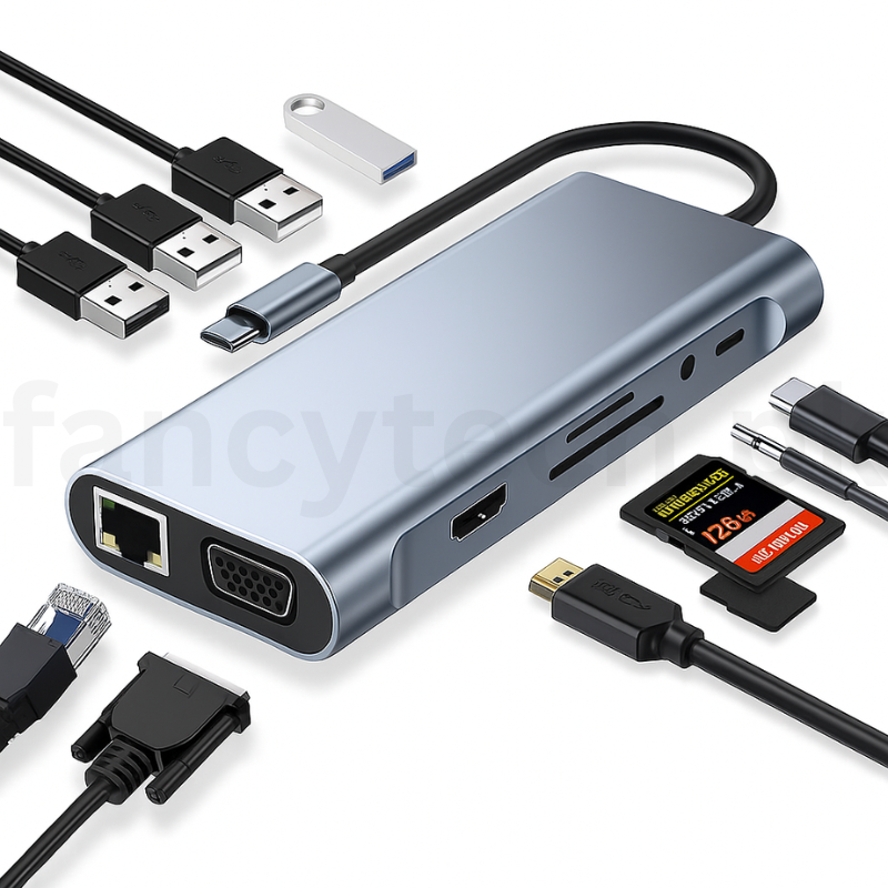 Speed X 11 In1 Multi Port Type C To Usb C 4k Hdmi Adapter Usb Hub Netflix & Youtube Supported