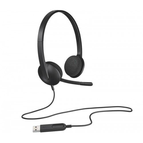Logitech | H340 – USB Computer Headset USB Wired Headset with Noise-Canceling Microphone – Ideal for Work, Calls & Gaming