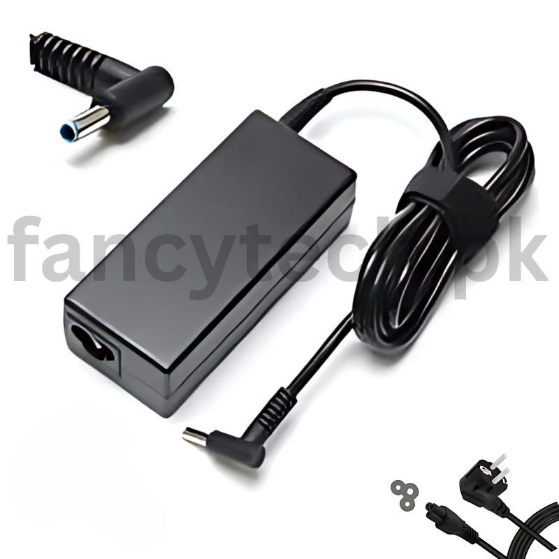 HP 90W Laptop Blue Pin Charger – Fast Charging Slim Pin Adapter for HP Laptops