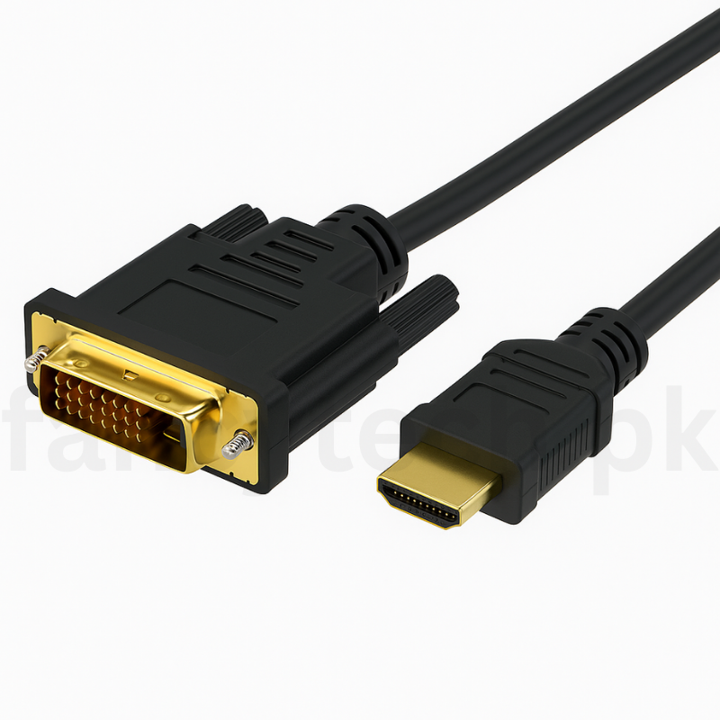 SpeedX 1.5M HDMI Male to DVI Male Cable – 1080p Full HD, Gold-Plated for Gaming, PC, Monitor, TV