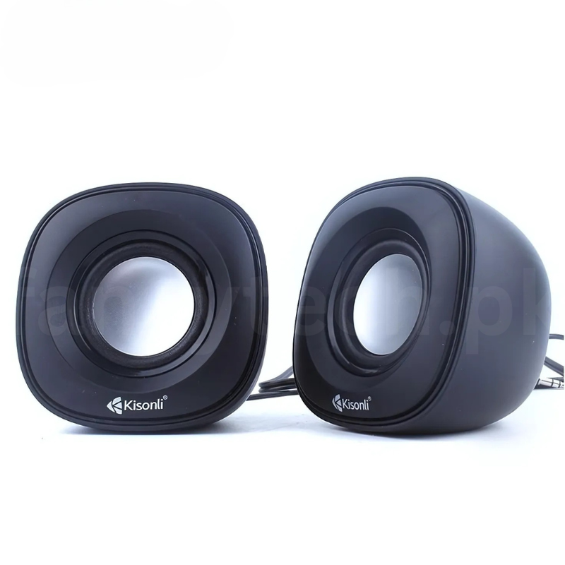 Kisonli V350 USB-Powered 2.0 Channel Computer Speakers – Portable Design