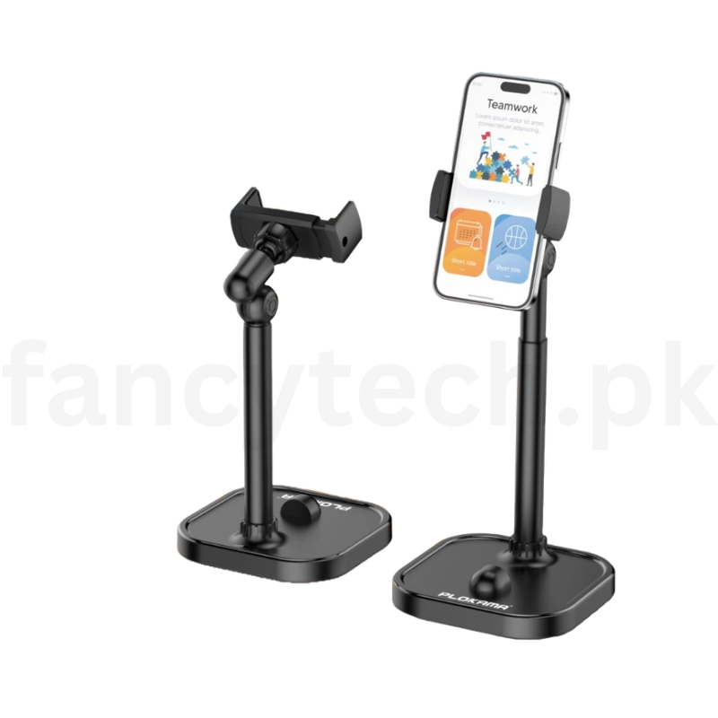 “PLOKAMA DT-80 Adjustable Table Phone Holder – Sturdy Desk Stand for Smartphones, Video Calls, Live Streaming & Office Use”