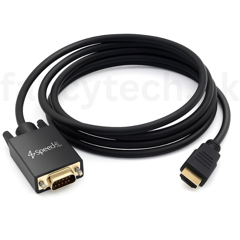 “SpeedX HDMI to VGA Adapter Cable, 1080p High-Speed Converter for Laptop, PC, Monitor, Projector, HDTV – Plug & Play”