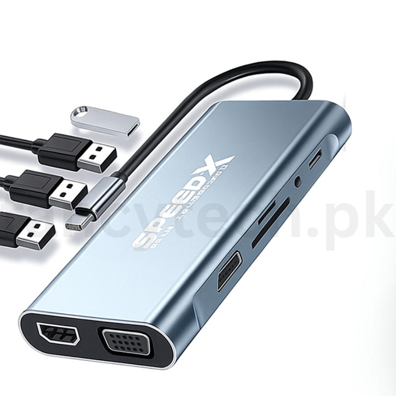 Speed X 11 In1 Multi Port Type C To Usb C 4k Hdmi Adapter Usb Hub Netflix & Youtube Supported