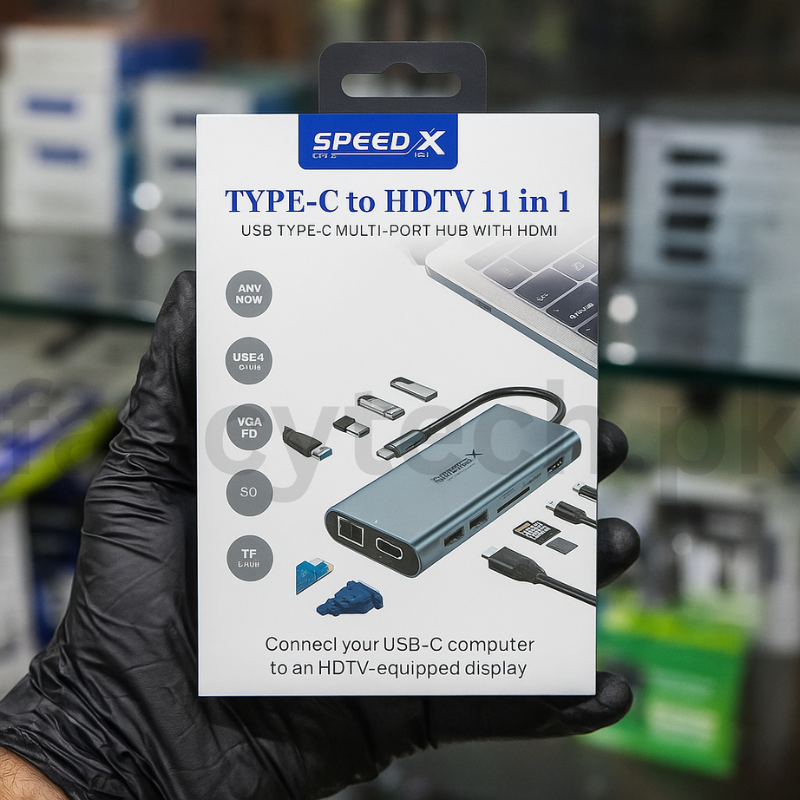 Speed X 11 In1 Multi Port Type C To Usb C 4k Hdmi Adapter Usb Hub Netflix & Youtube Supported