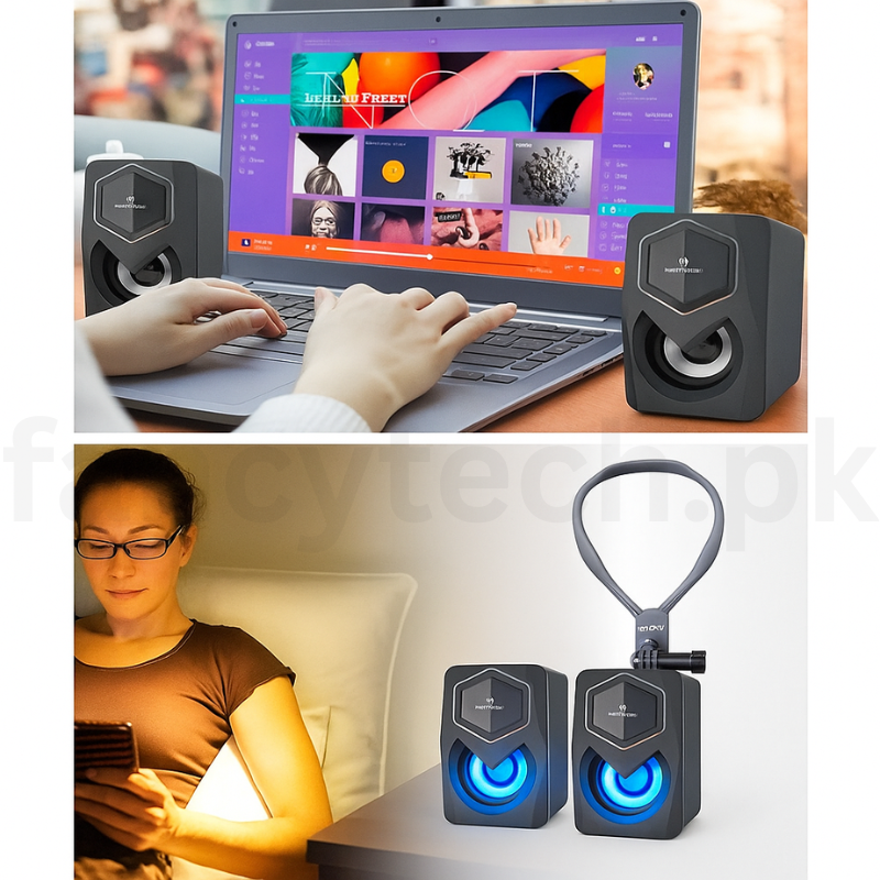 Kisonli L-1020 Portable Wired Music Speaker – USB Powered, Clear Sound, Stylish Design
