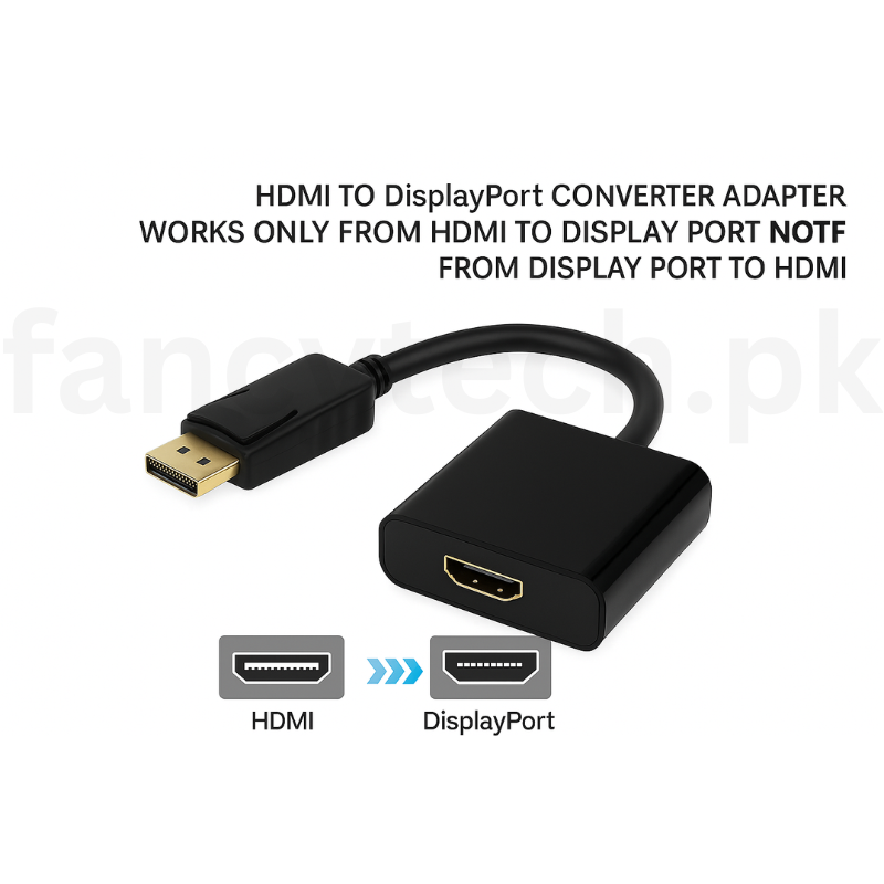SpeedX DisplayPort to HDMI Converter , Uni-Directional, Plug-and-Play for PC, Laptop, Monitor