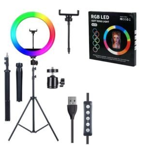 rgb-led-soft-ring-light-33cm-with-phone-holder