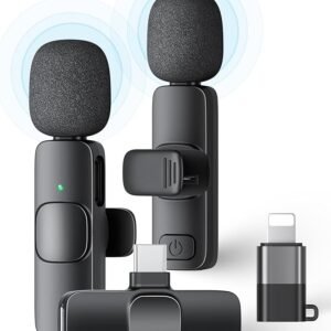2-pack-wireless-lavalier-microphone-for-iphone-ipad-and-android-phone-lapel-mic-plug-and-play-wireless-mic-noise-reduction-microphone-for-video-recording-interview-podcast-vlog-youtube-tiktok