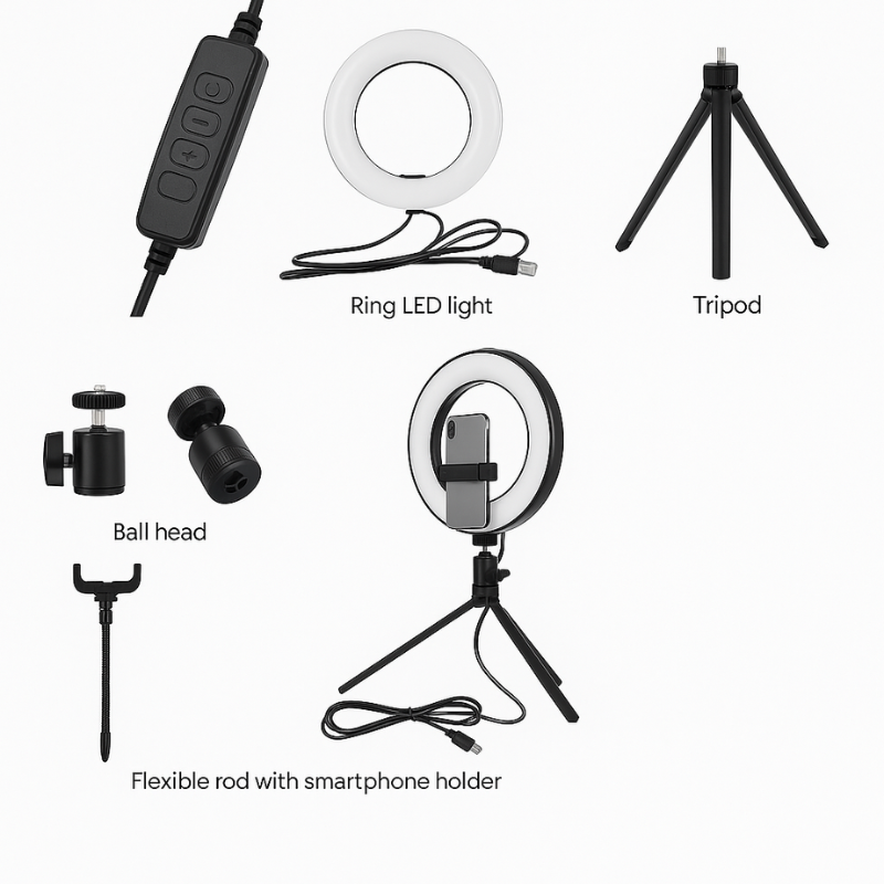 ksix-professional-led-ring-light-with-tripod-studio-quality-lighting-at-home