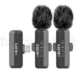 bx-116-double-wireless-lavalier-microphone-with-anc-iphone-type-c-connector-for-vlogging-interviews