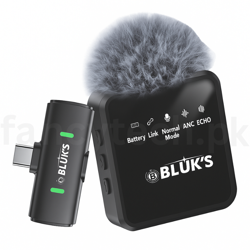 bluks-bx-17-wireless-anc-lavalier-mic-collar-clip-for-vlogging-streaming
