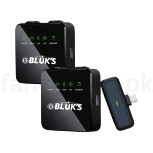 bluks-bx-10-double-mic-anc-professional-wireless-bluetooth-microphone-type-c-iphone-connector-plug-play-dual-lavalier-mic-system